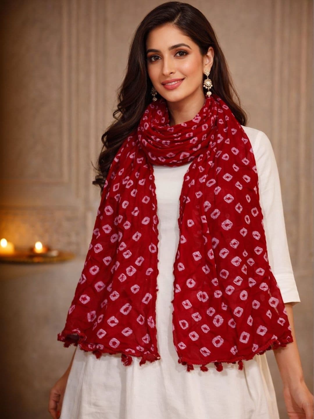 SAHINA DUPATTA Printed Bandhani Dupatta - view 1
