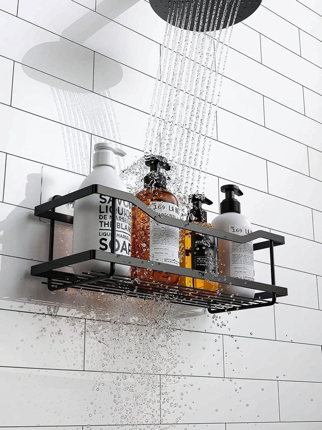 DXDT 2 pieces Black carbon Steel Bathroom Caddy - view 1