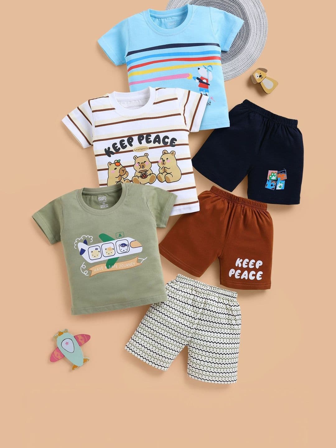 Blushh Berry Boys Printed T-shirt with Shorts - view 1