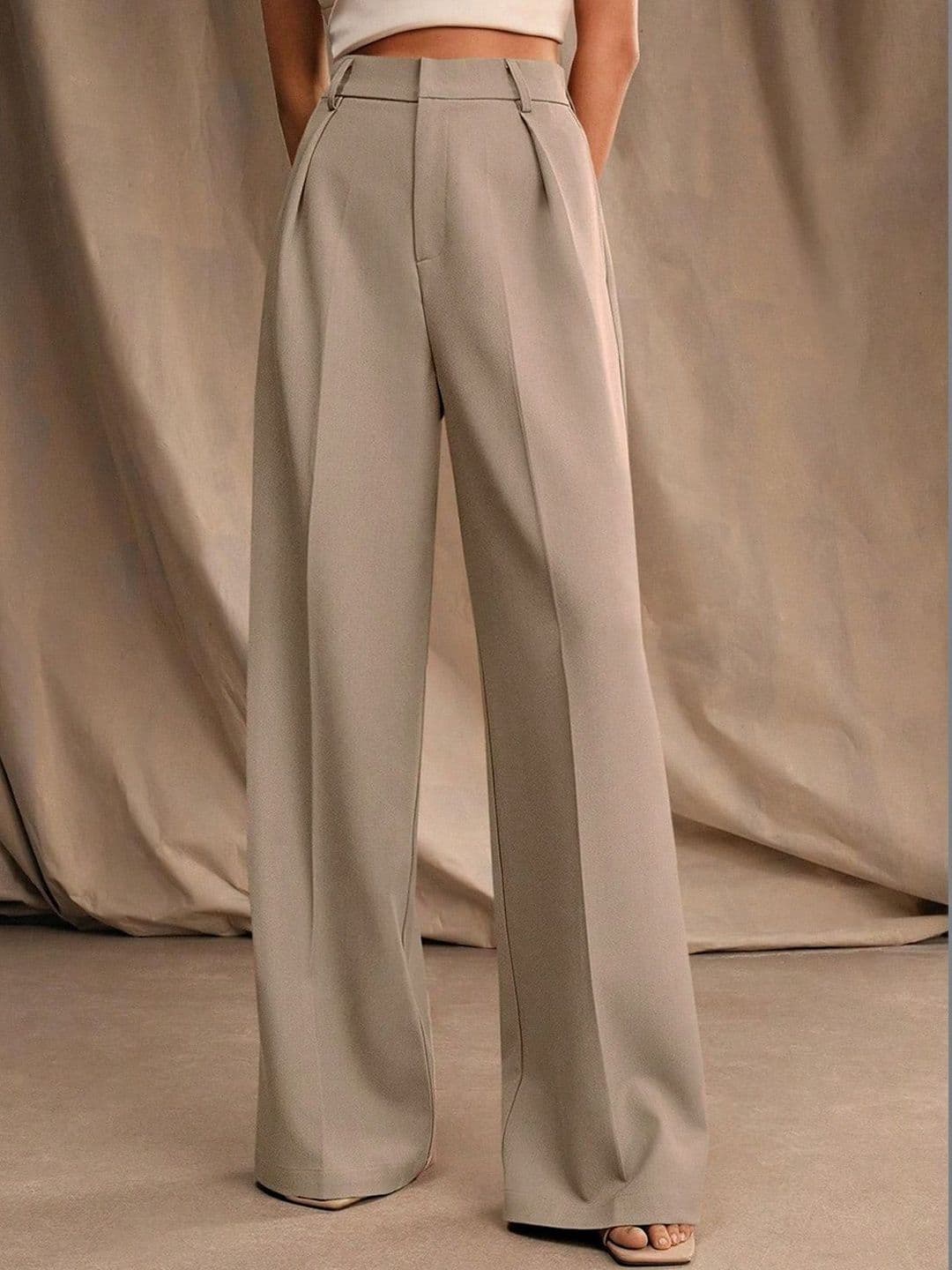 Stylecast X Kotty Women High-Rise Wrinkle Free Pleated Trousers - view 1