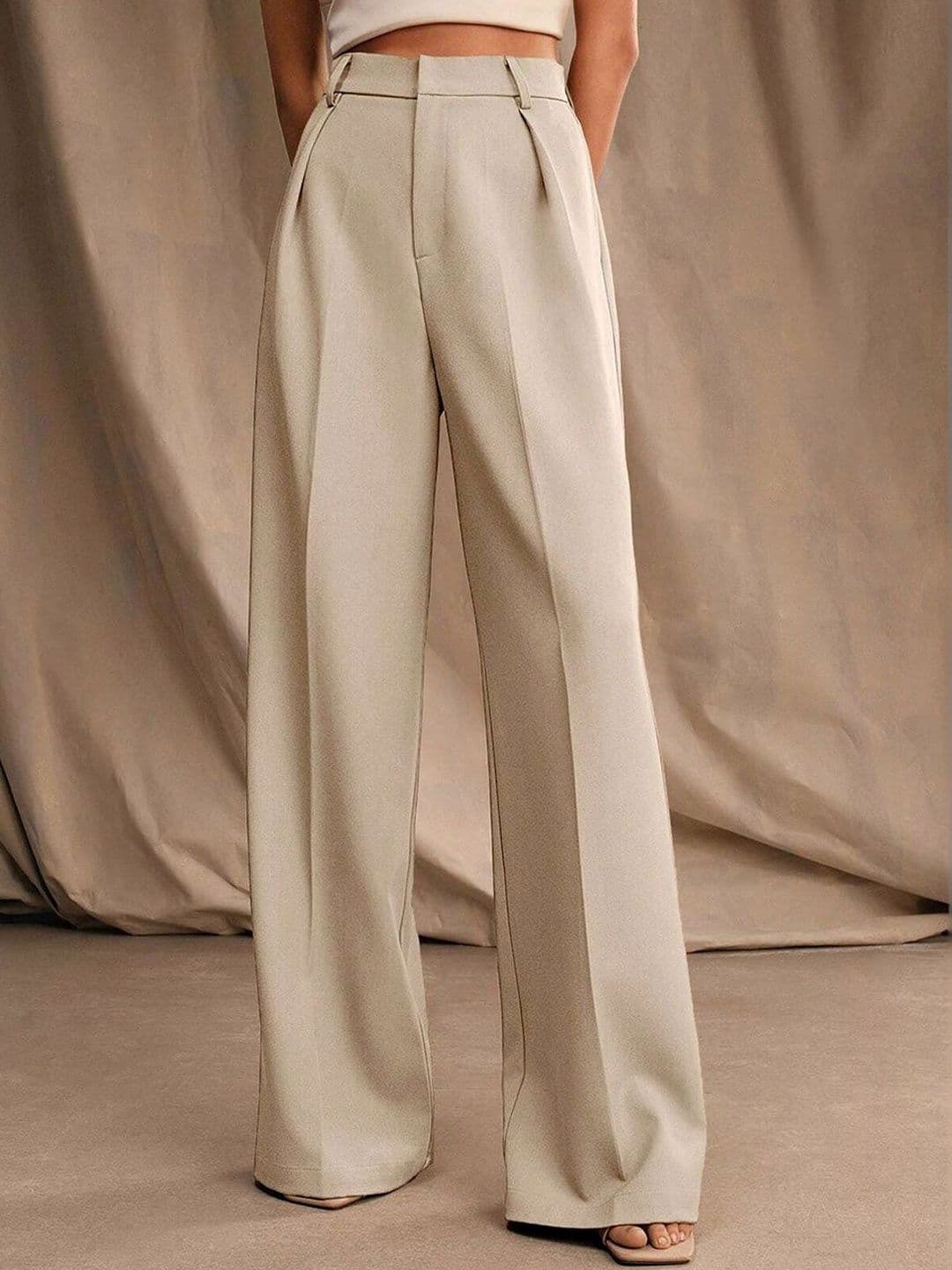 Stylecast X Kotty Women High-Rise Wrinkle Free Pleated Trousers - view 1