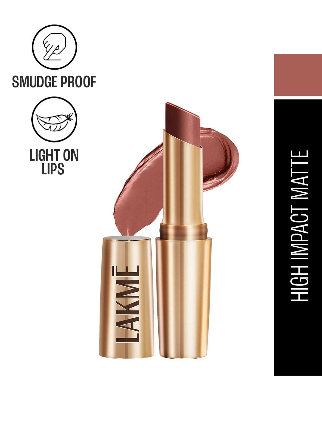 Lakme 9to5 Powerplay Priming Matte Lipstick With Vit E Lasts 16Hr 3.6g - Nude Touch - view 1