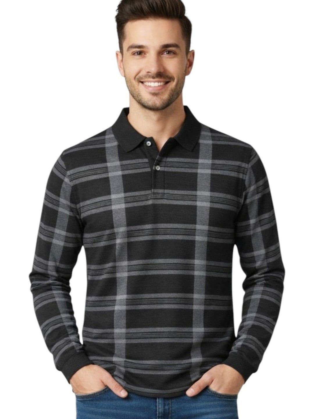 Moda Rapido Men Checked Polo Collar T-shirt - view 1