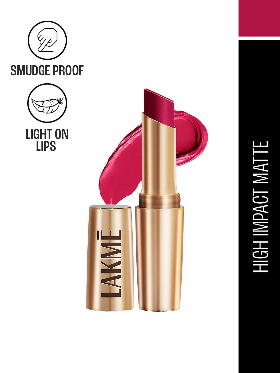 Lakme 9to5 Powerplay Priming Matte Lipstick With Vit E Lasts 16Hr 3.6g - Rose Day - view 1