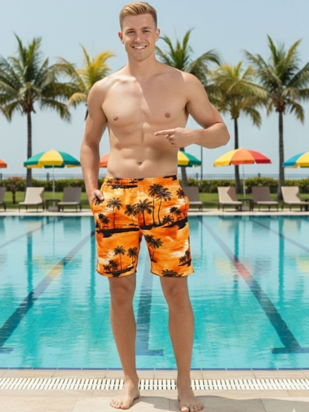Aqua Holic Men Printed Swim Shorts Swim Bottoms - view 1