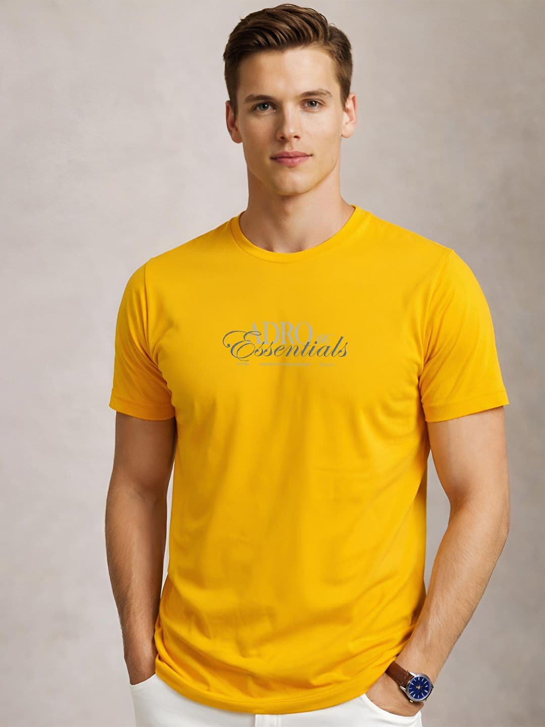 ADRO Men Brand Logo Printed T-shirt - view 1