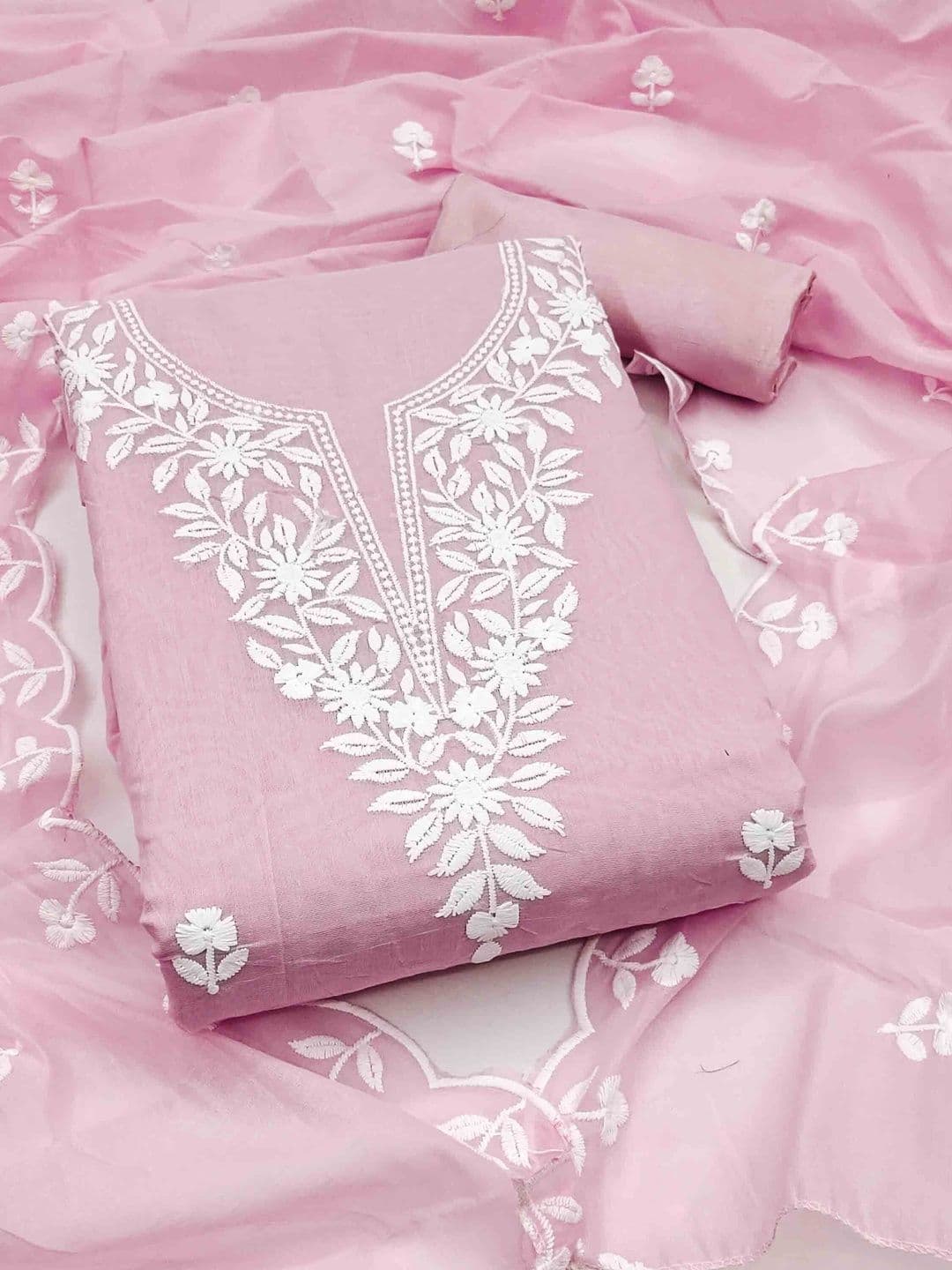Dhaaga Ghar Embroidered Unstitched Dress Material - view 1