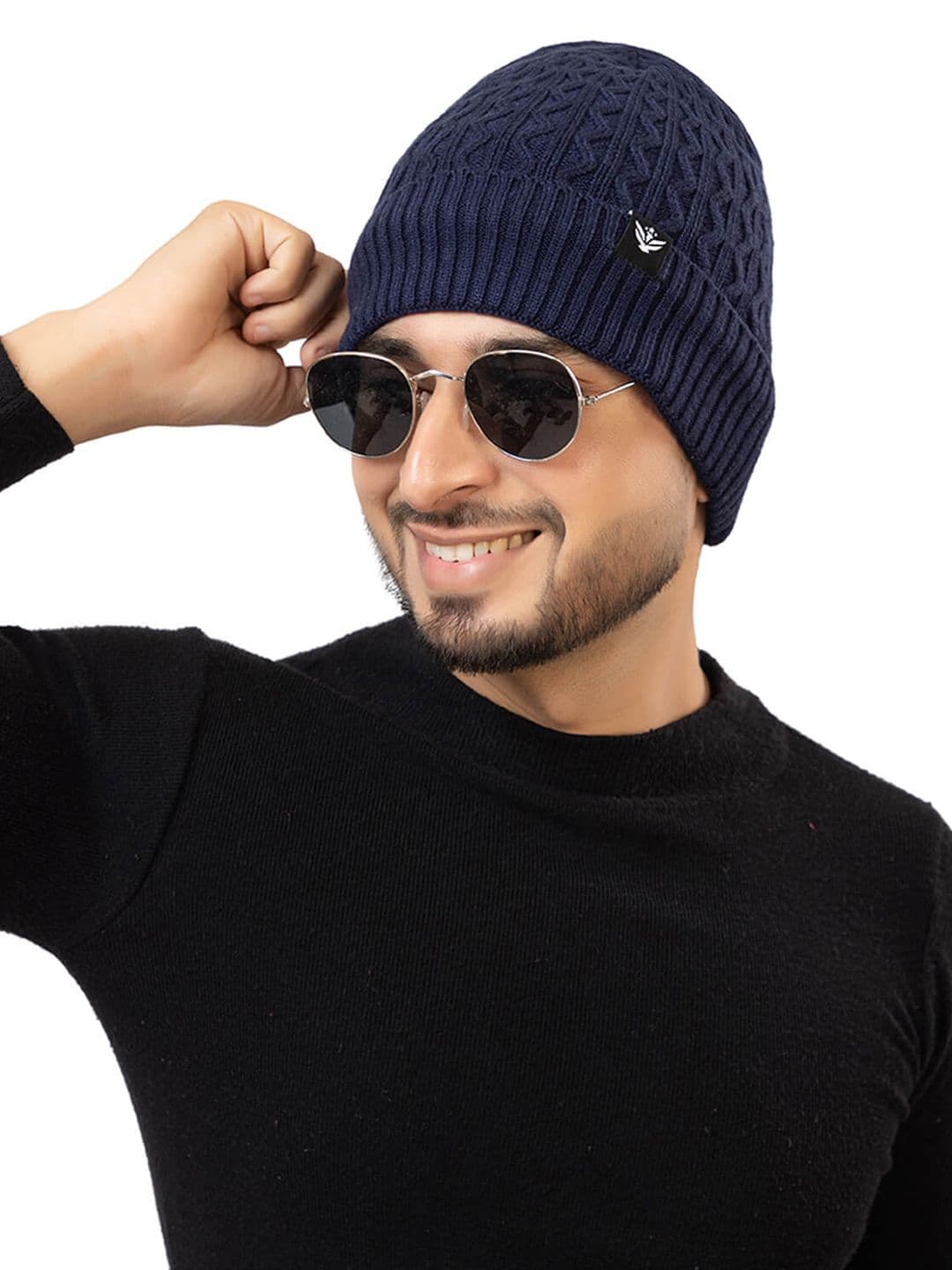 Amoldo Unisex Self Design Woollen Beanie Cap - view 1