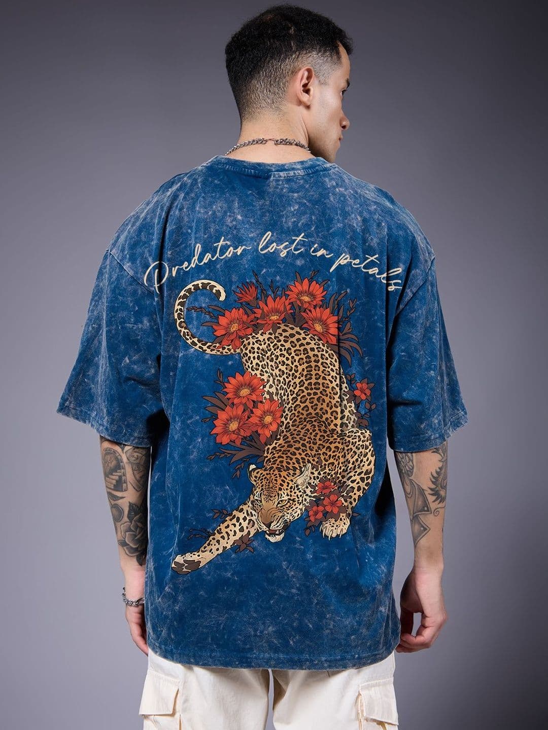 PRONK Men Graphic Printed Round Neck Cotton Oversized T-Shirt - view 1