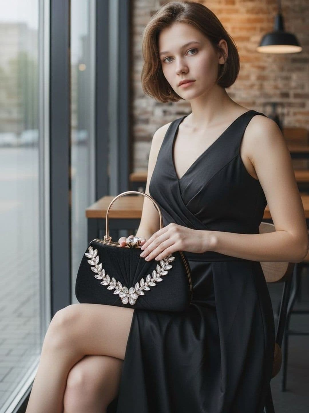 MISHA Embellished Box Clutch - view 1