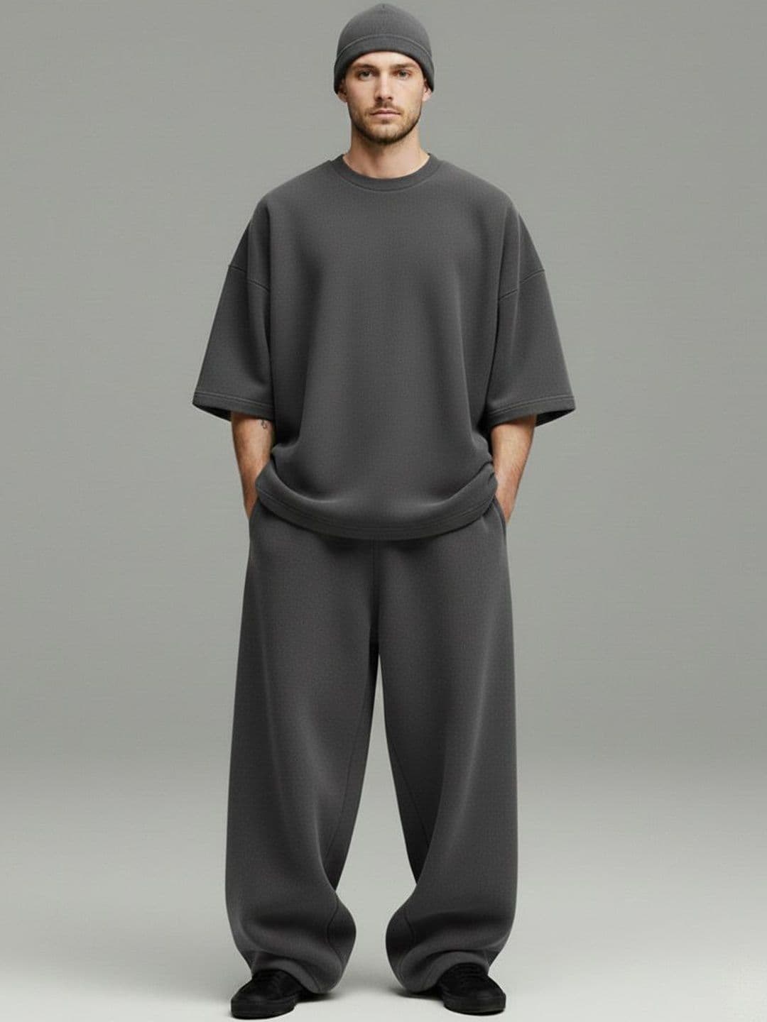 CORNERKICK Men Mid Rise Baggy Track Pants - view 1