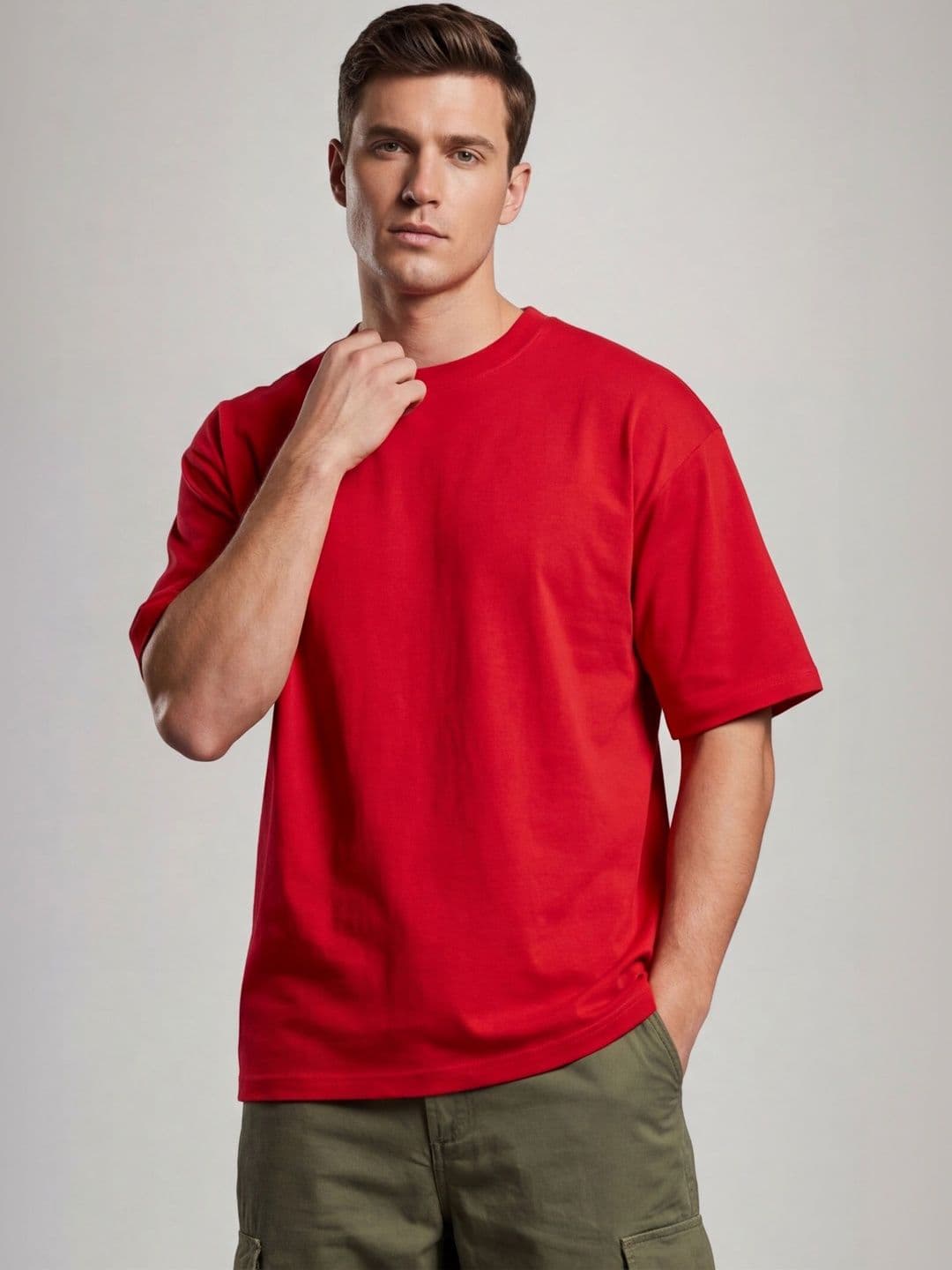The Roadster Lifestyle Co Round Neck Oversized Tshirts - view 1