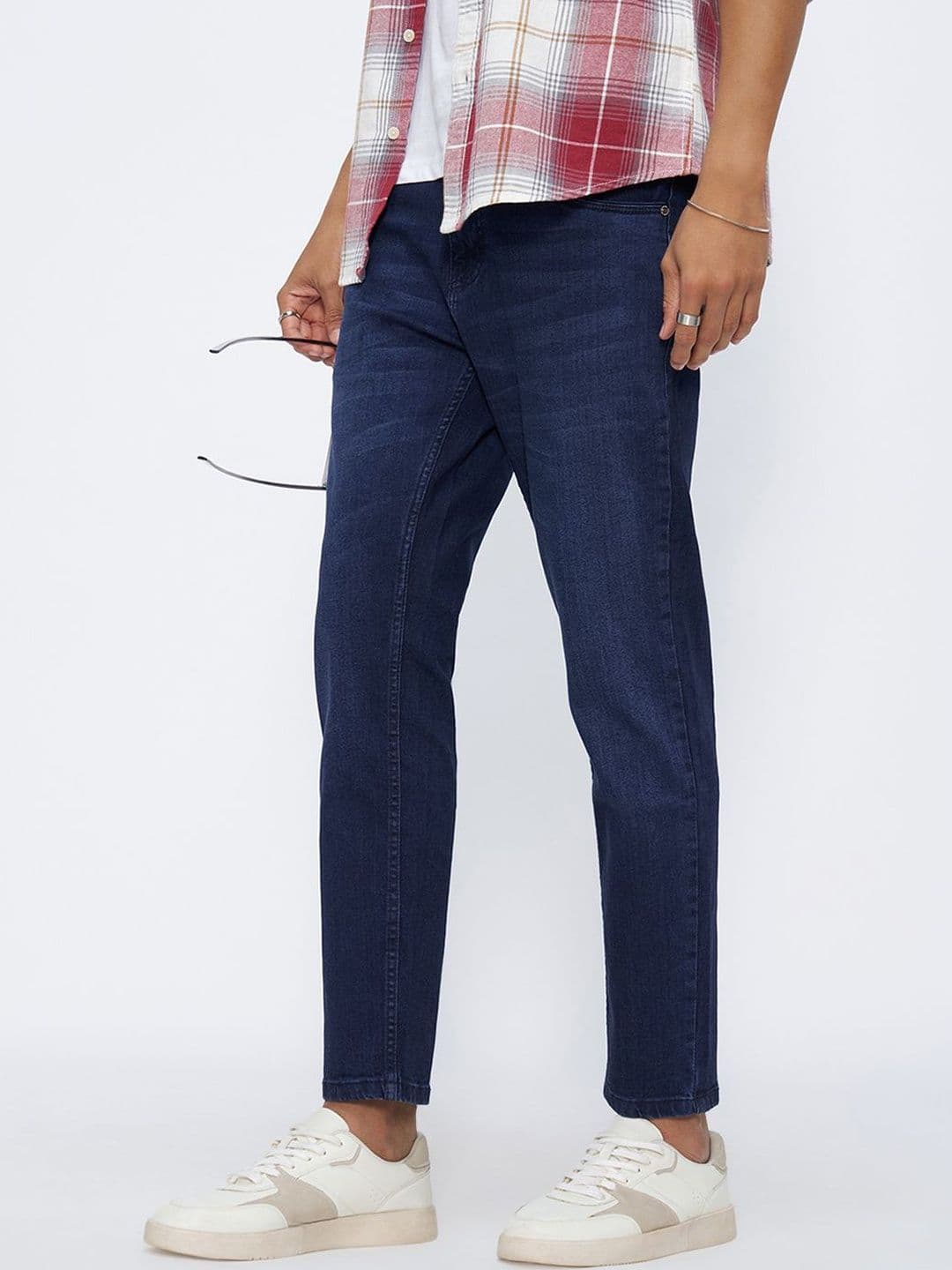 SF JEANS by Pantaloons Men Slim Fit Mid-Rise Light Fade Jeans - view 1