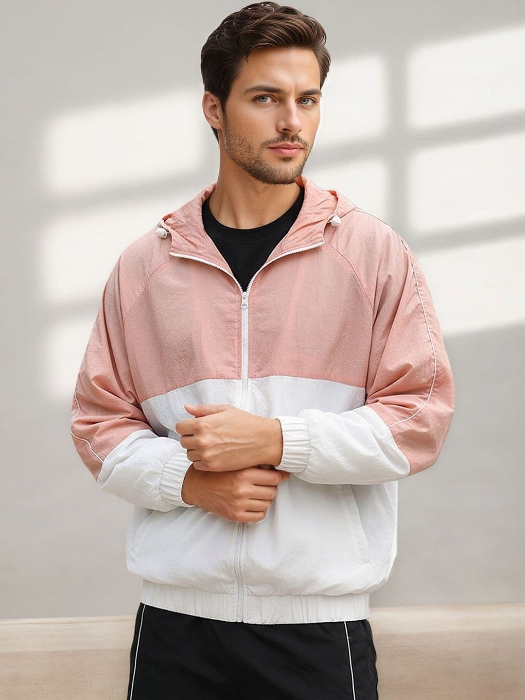 Mast & Harbour Men Colourblocked Lightweight Sporty Jacket - view 1