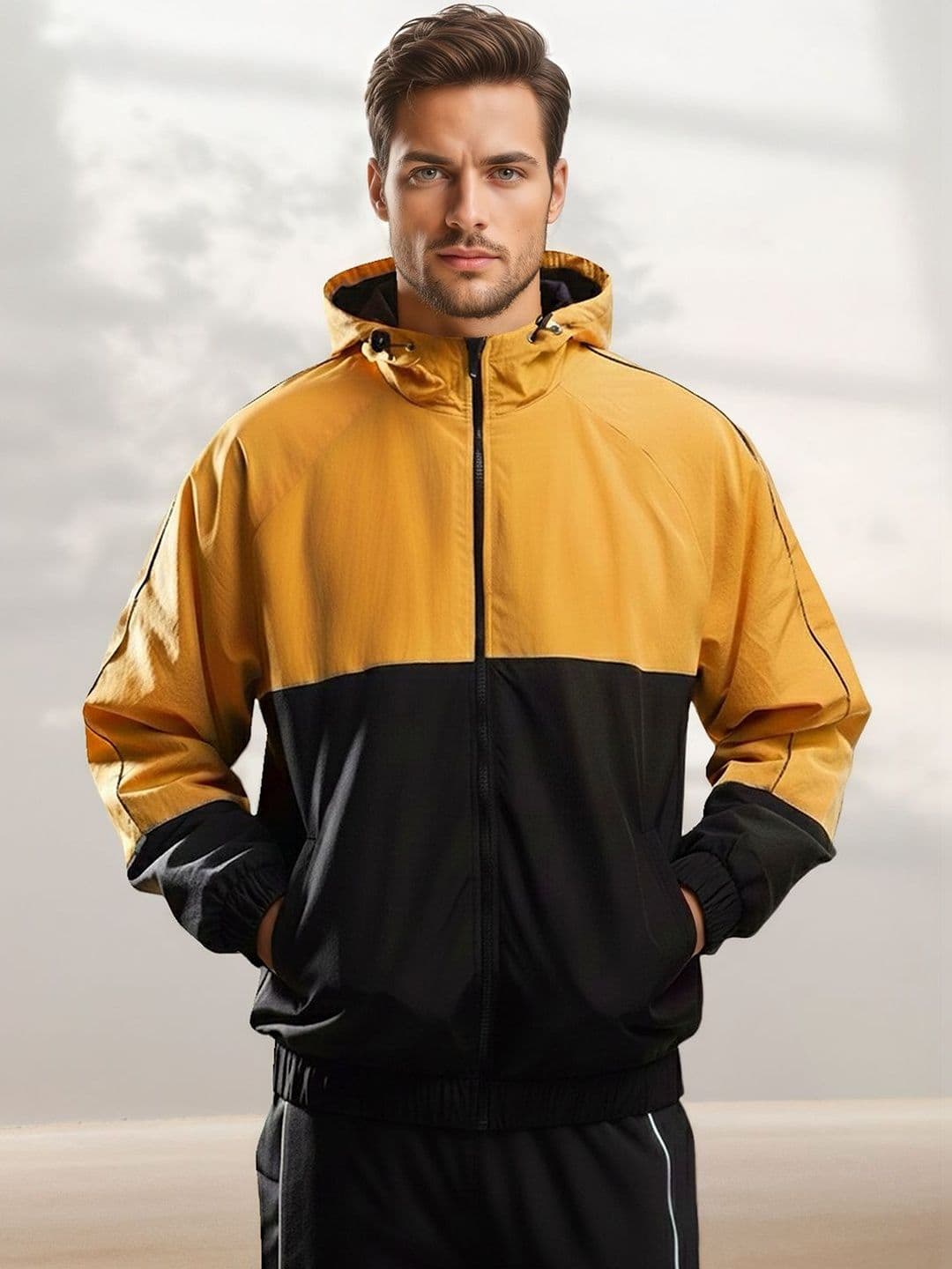 Mast & Harbour Men Colourblocked Lightweight Sporty Jacket - view 1