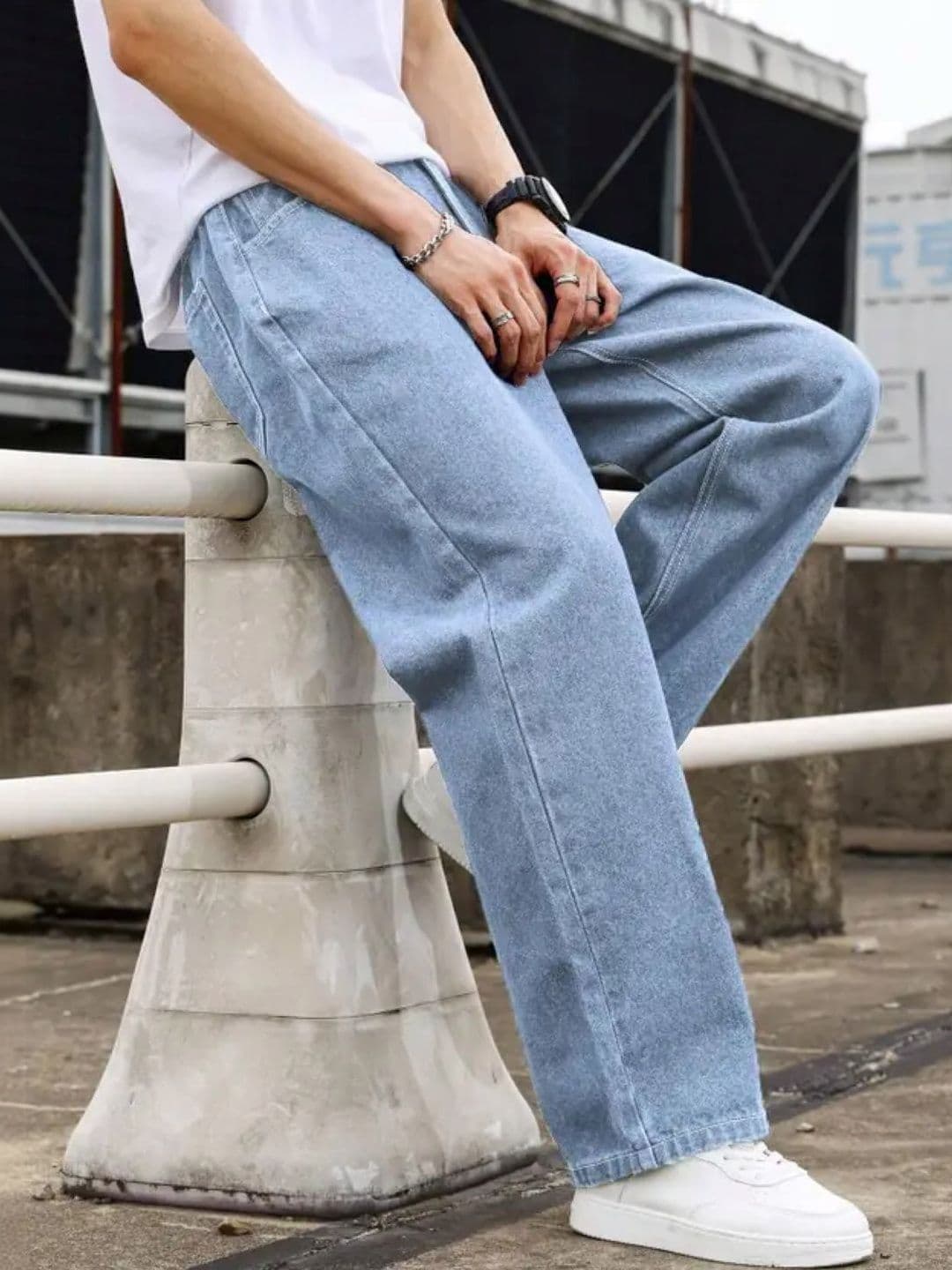 Metronaut Men Classic Mid-Rise Light Fade Stretchable Jeans - view 1