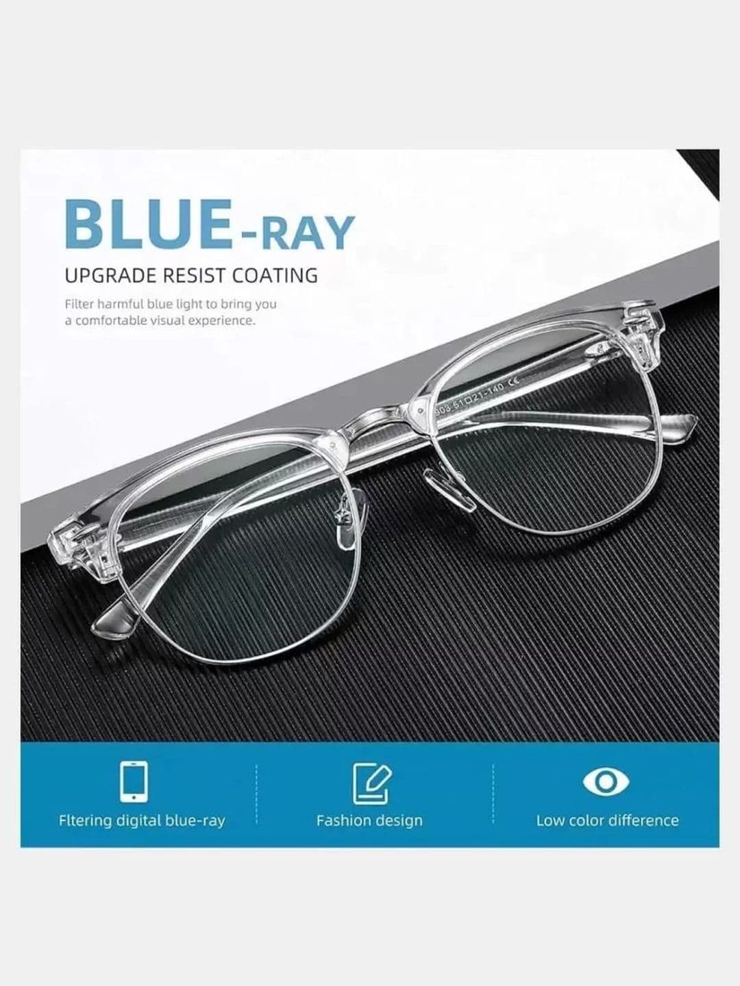 Artrue Unisex Clear Lens & White Round Sunglasses - view 1