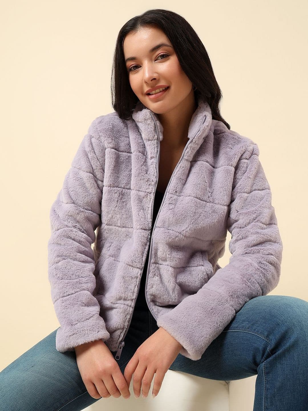 Cantabil Women Woollen Lightweight Puffer Jacket - view 1