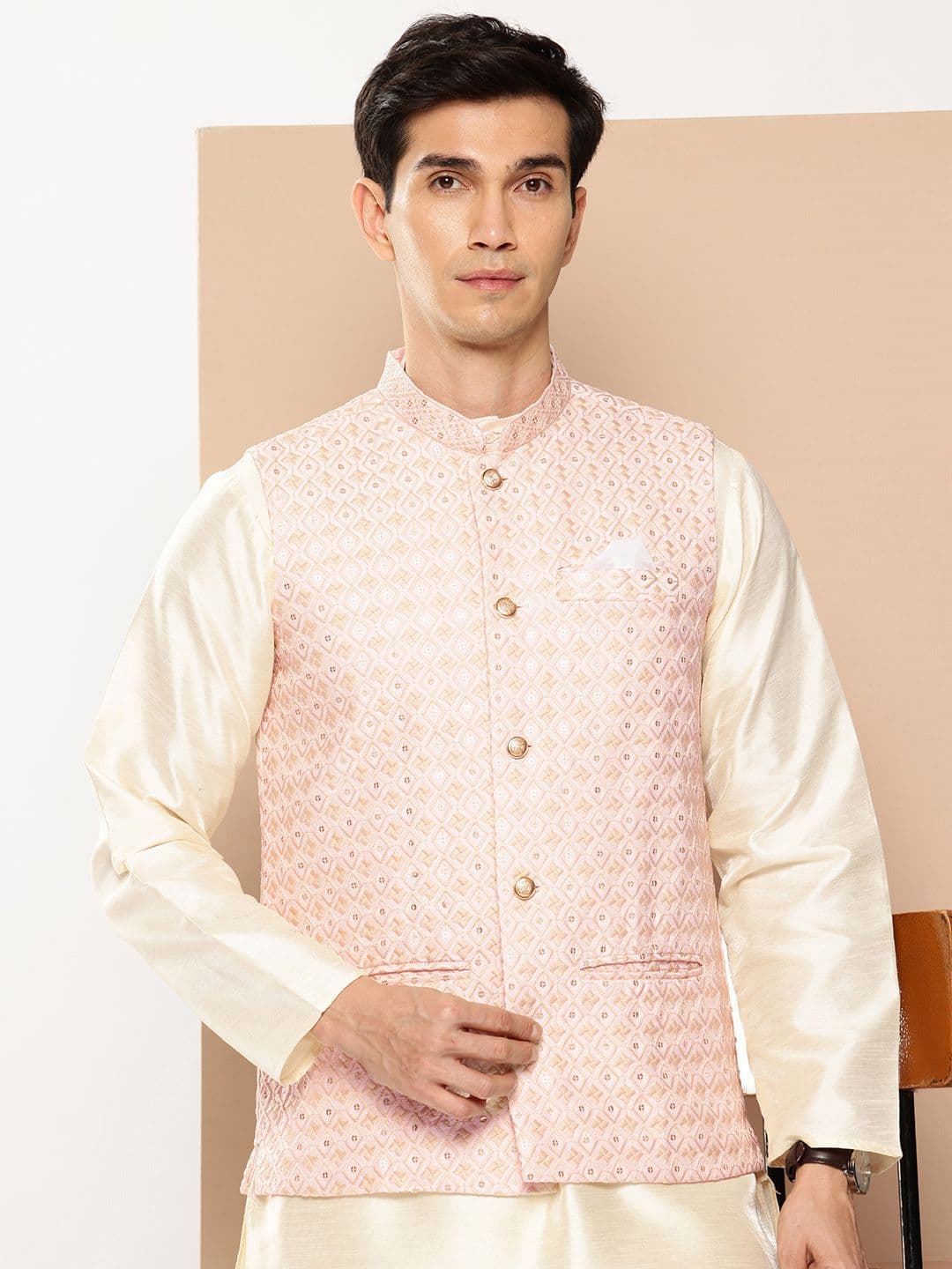 DIVISIVE Embroidered Nehru Jacket - view 1