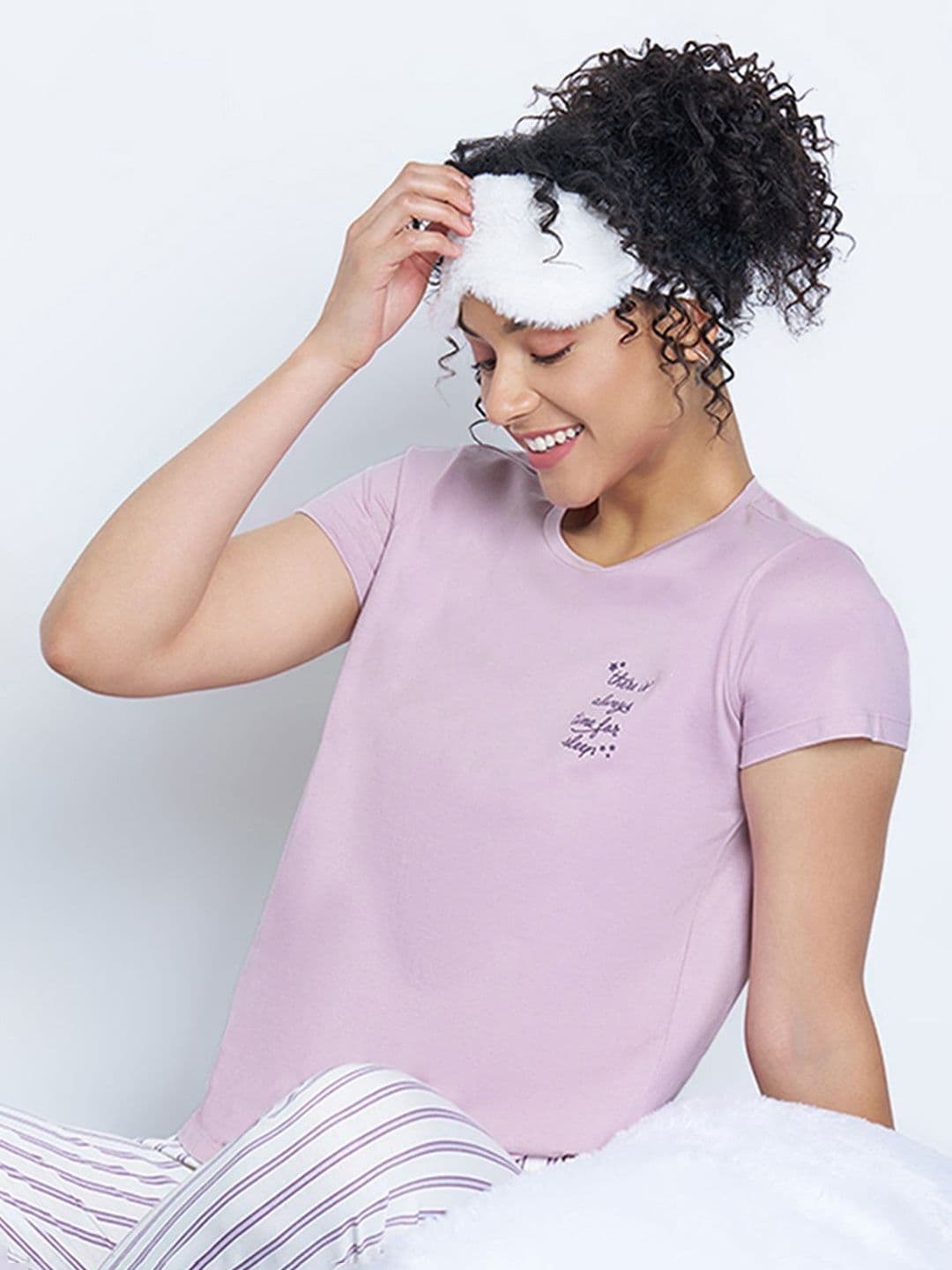 Dreamz by Pantaloons Printed Pure Cotton Lounge T-Shirt - view 1