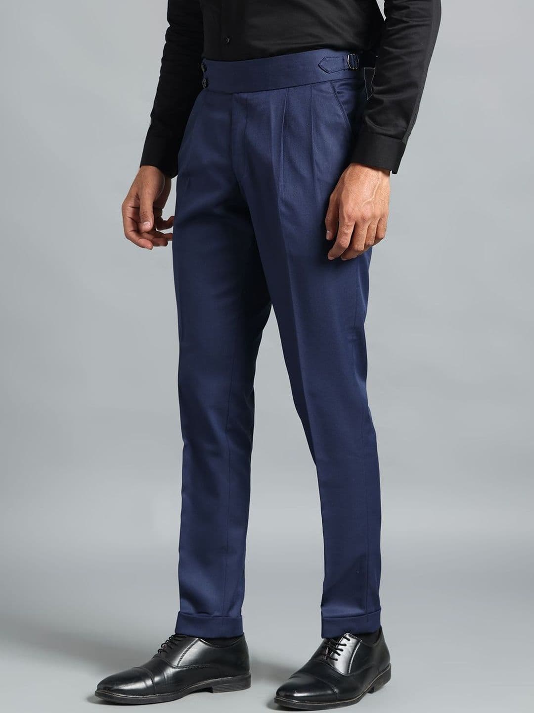 Qlanz Men Wrinkle Free Pleated Trousers - view 1