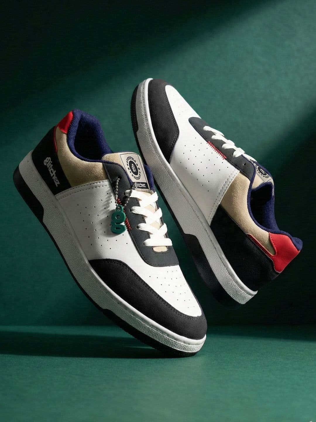 glitchez Men Colourblocked Perforated Sneakers - view 1