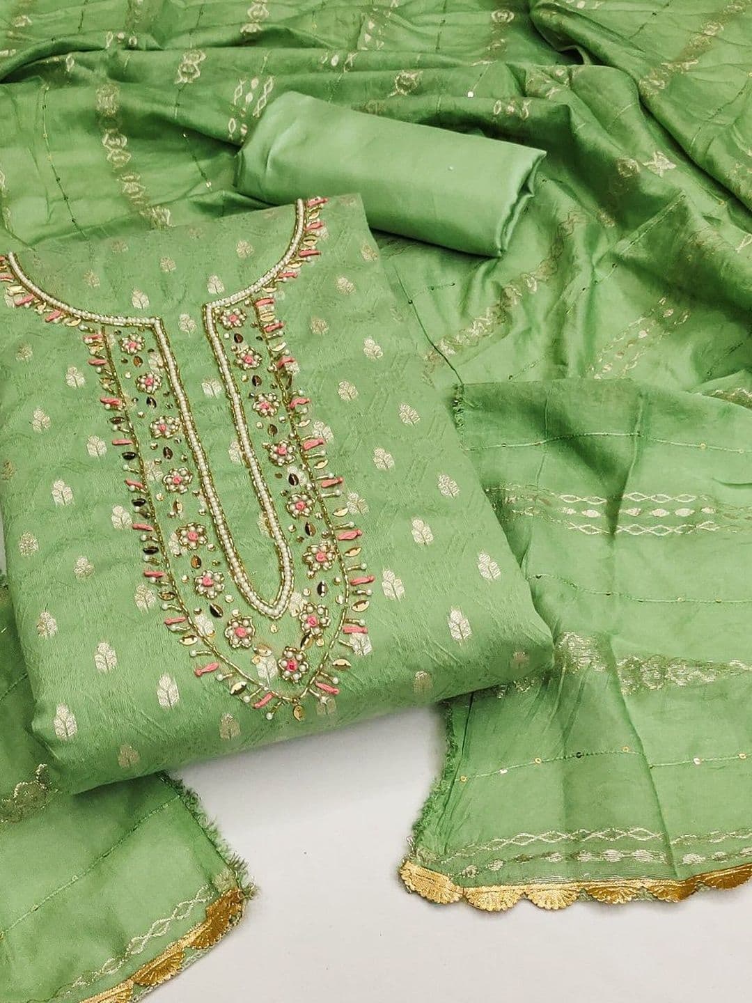DWIJA FASHION Embroidered Unstitched Dress Material - view 1