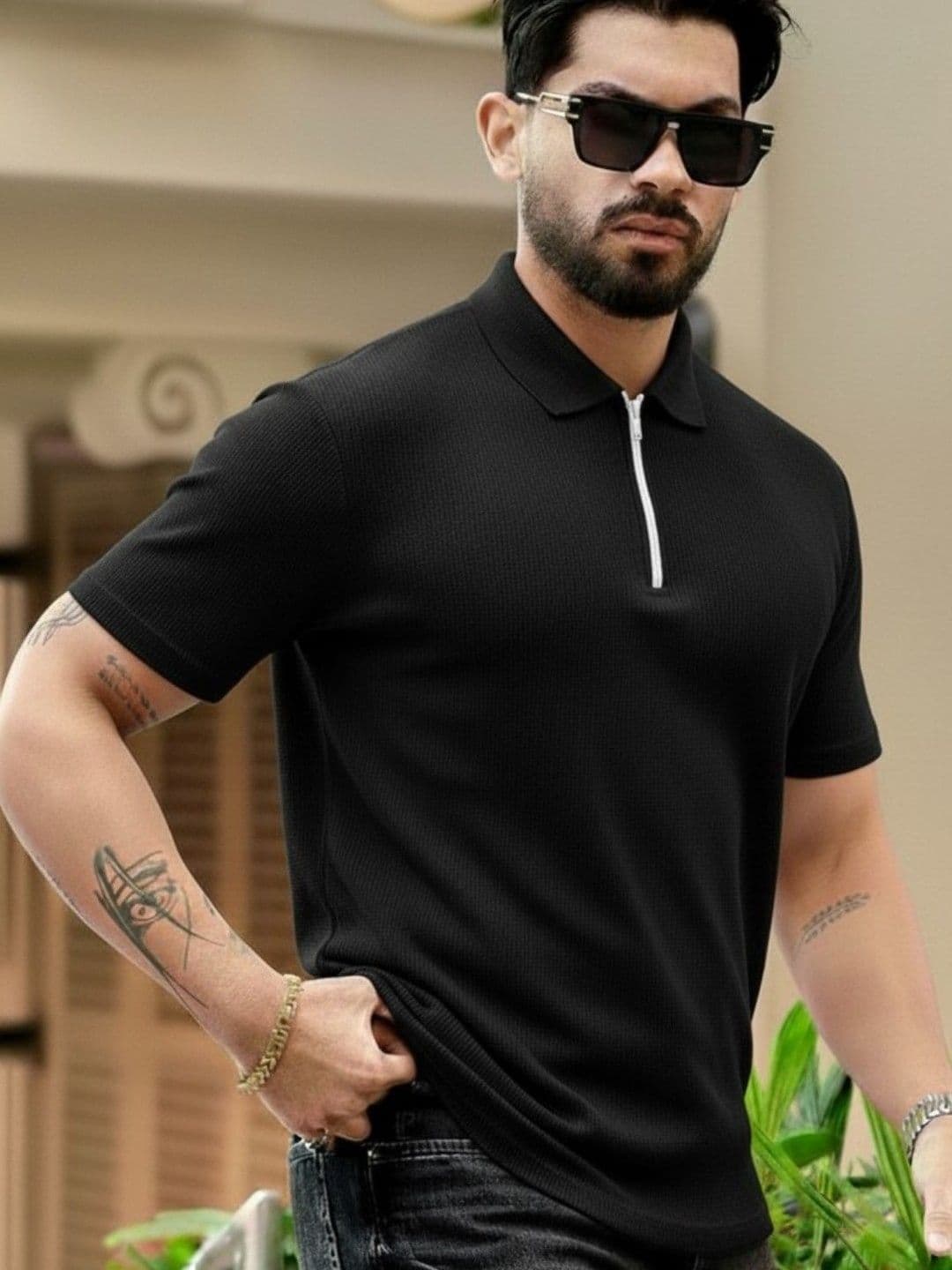 Mast & Harbour Men Polo Collar T-shirt - view 1
