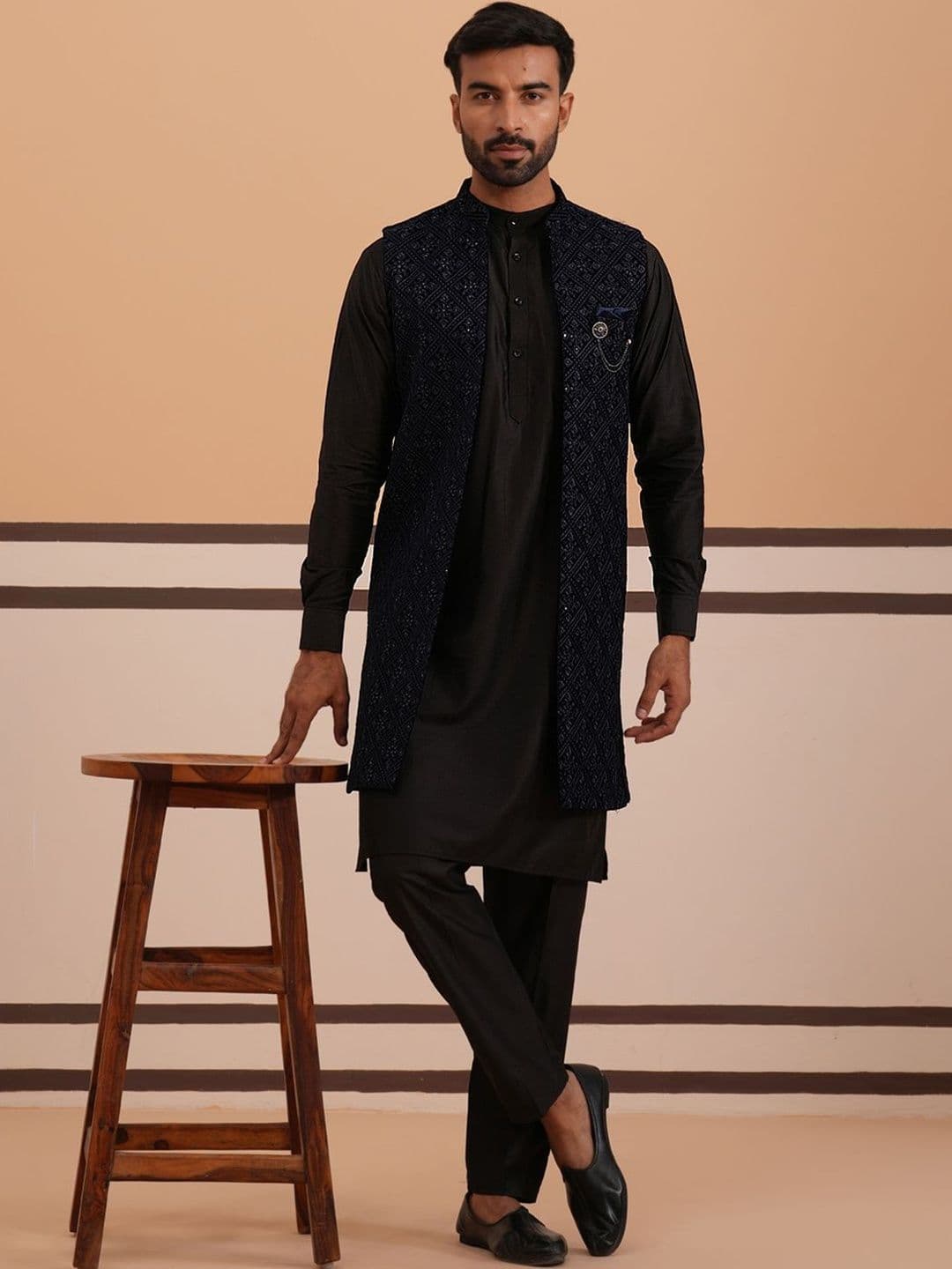 Jompers Embroidered Sherwani Set - view 1