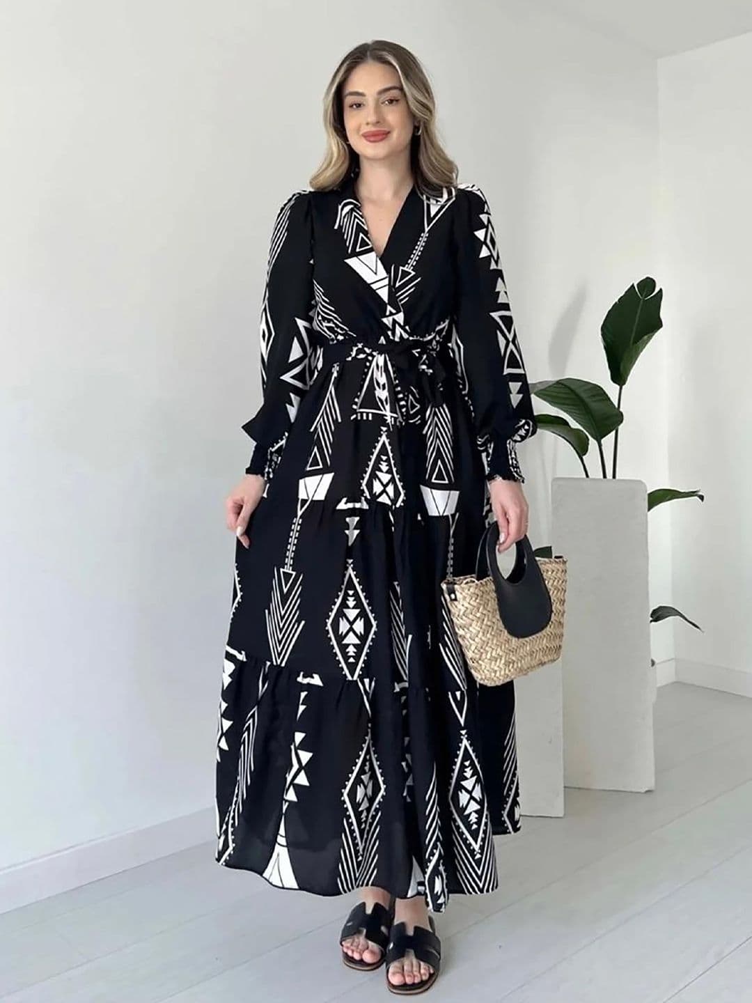 NWH Print Kaftan Midi Dress - view 1