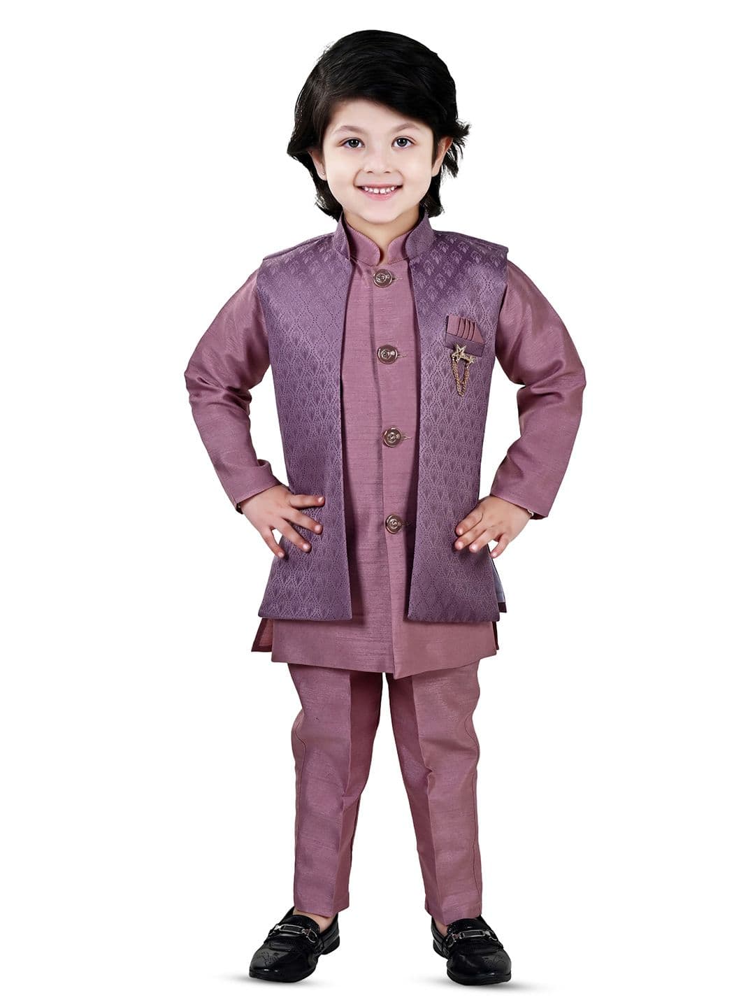 Arshia Fashions Boys Embroidered Sherwani - view 1