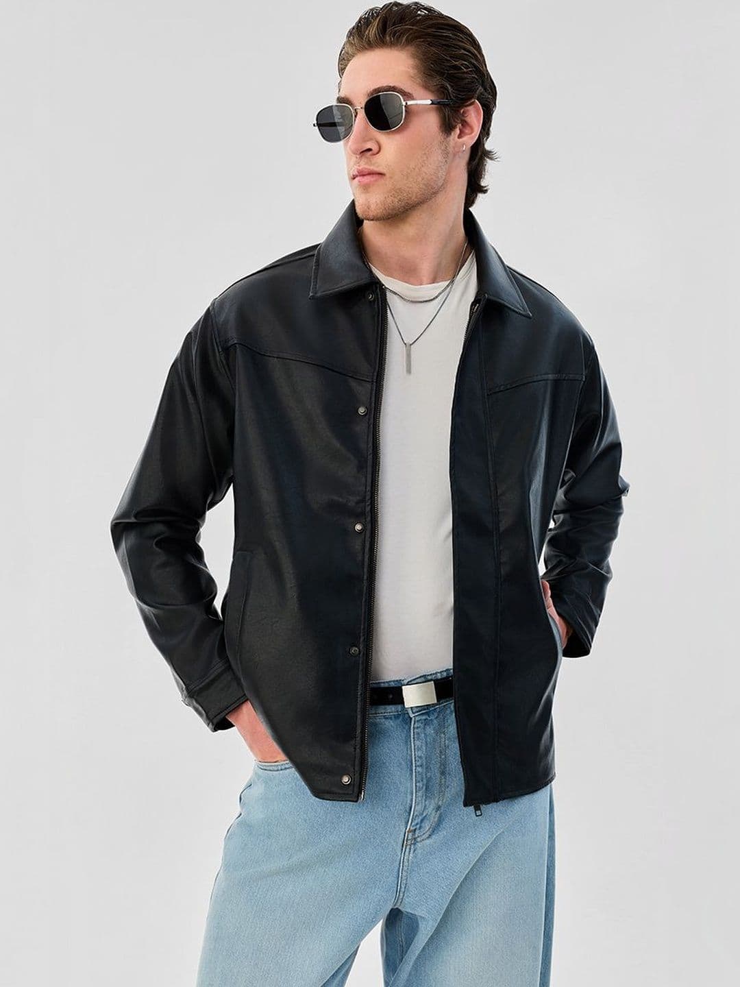 Snitch Men Leather Jacket - view 1
