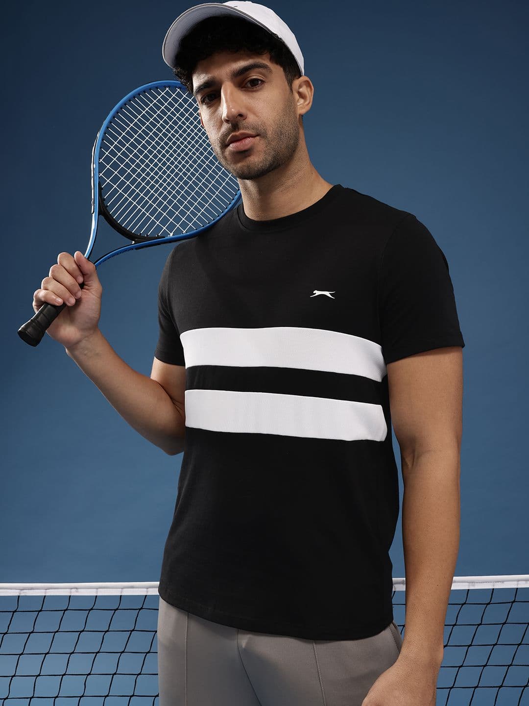 Slazenger Striped Pure Cotton Sports T-shirt - view 1