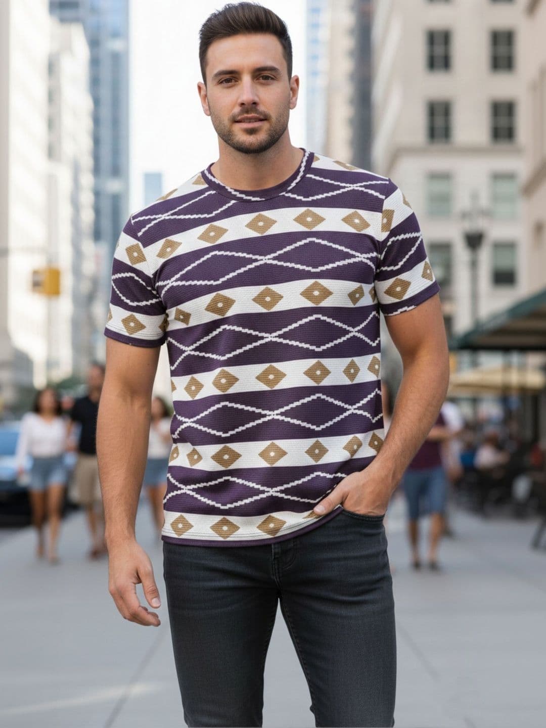 TQH Men Printed T-shirt - view 1