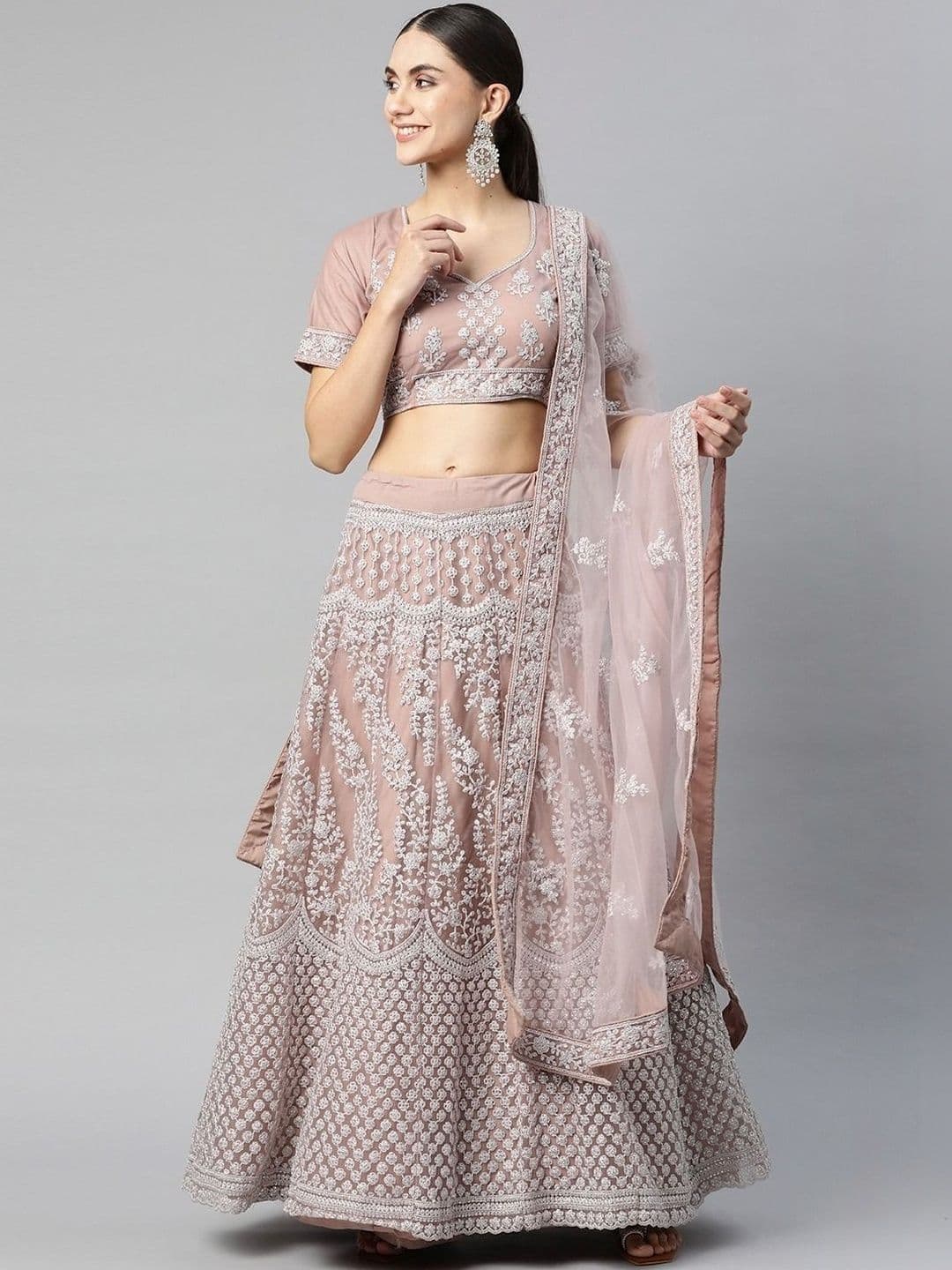 REELOVE FACTORY Embroidered Ready to Wear Lehenga & Blouse With Dupatta - view 1