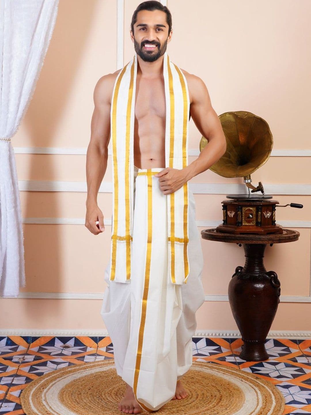 Ramraj Men Cotton Blend Dhoti Dhotis - view 1