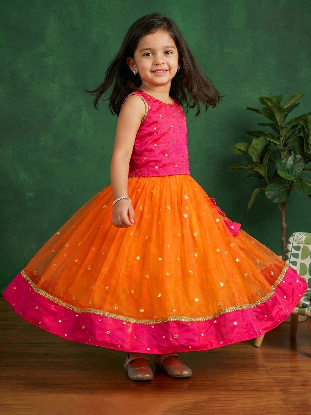 STANWELLS KIDS Girls Embroidered Ready to Wear Lehenga Choli - view 1
