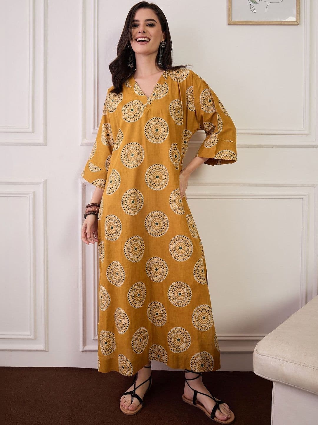 InWeave Floral Print Kaftan Maxi Dress - view 1