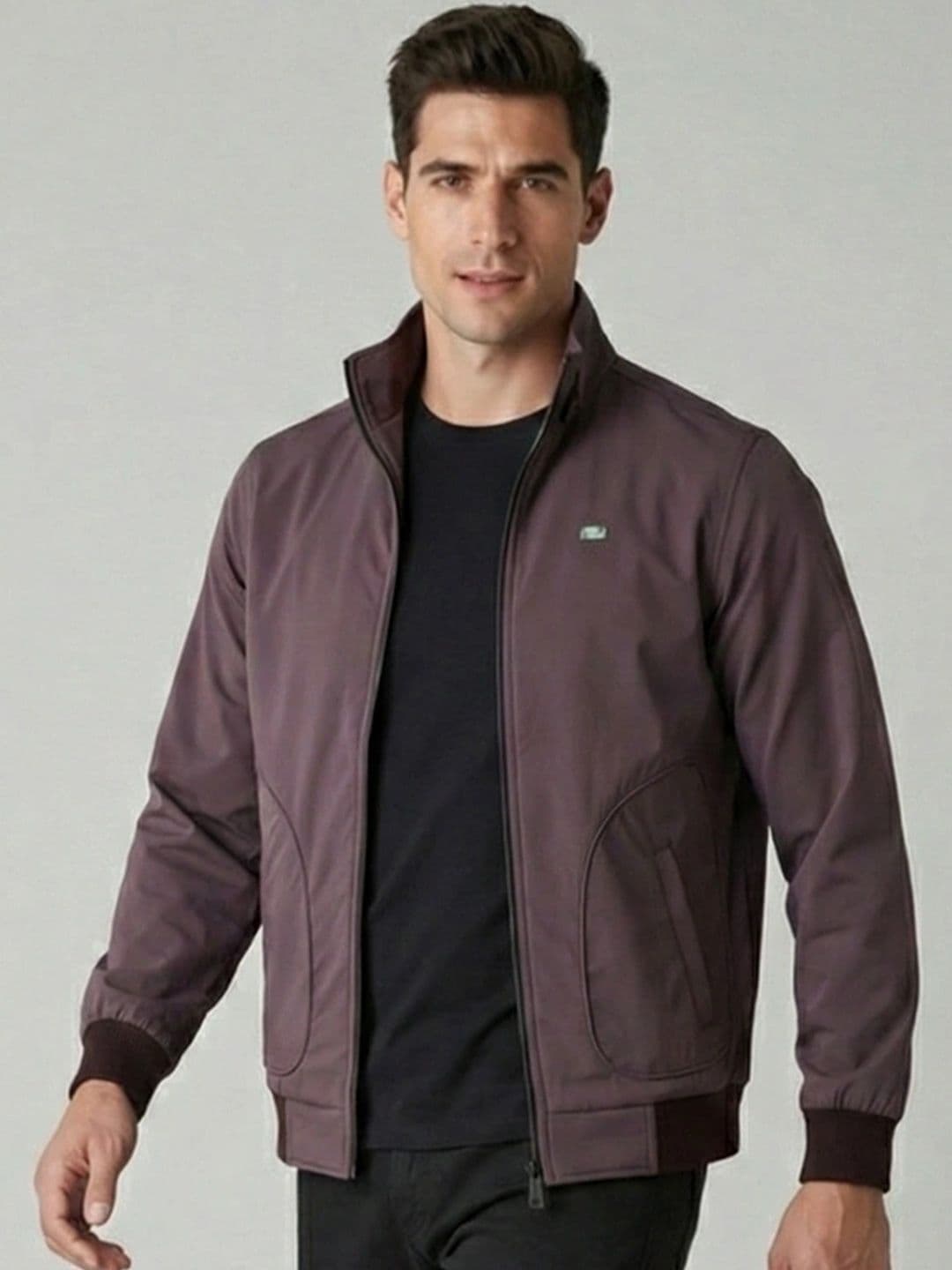 Pierre Carlo Men Bomber Mock Collar Jacket - view 1