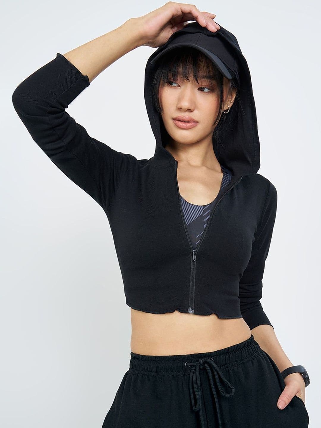 Ajile by Pantaloons Women Lightweight Crop Knitted Jacket - view 1
