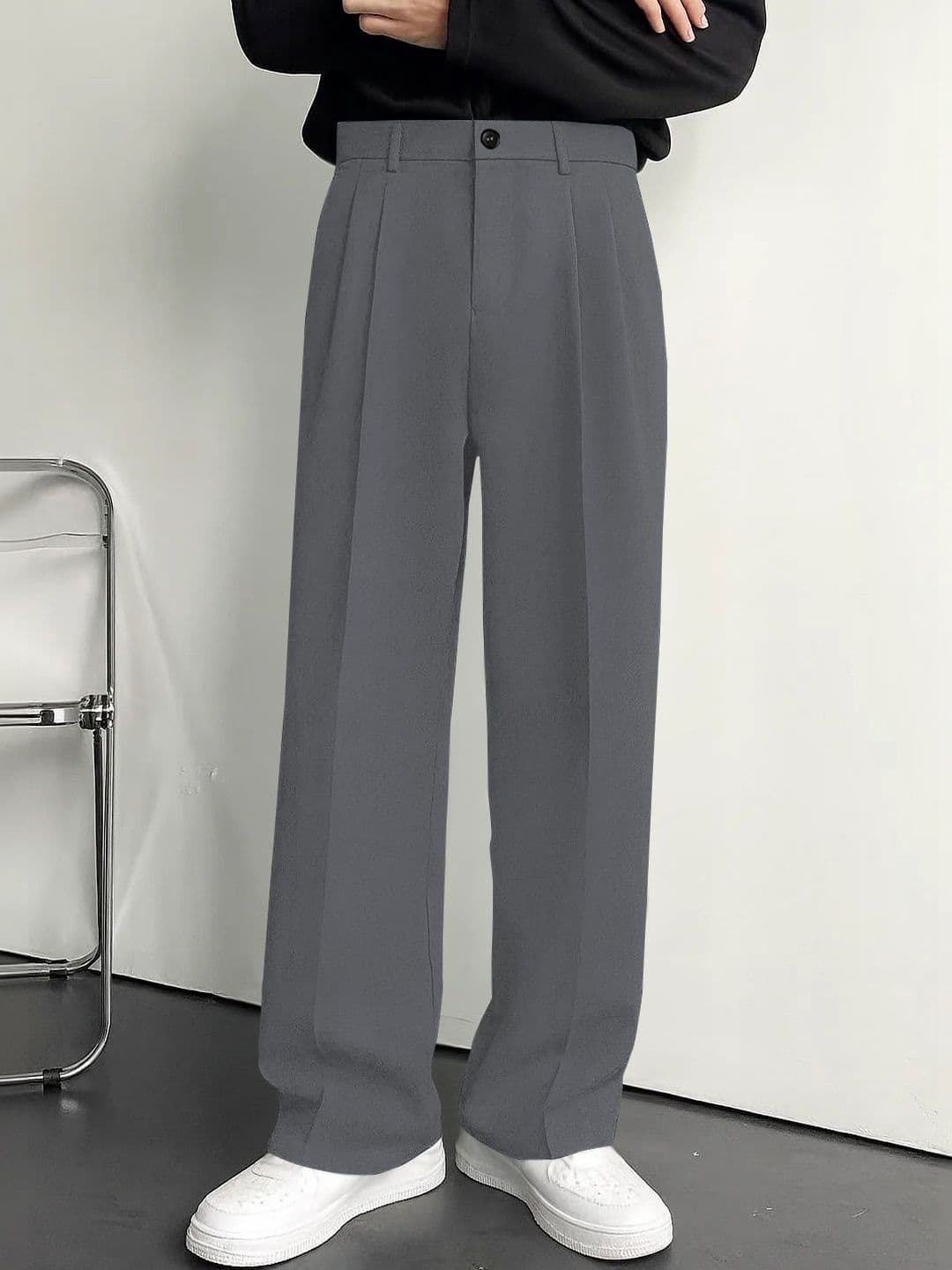 KAJARU Men Relaxed Loose Fit Pleated Trousers - view 1