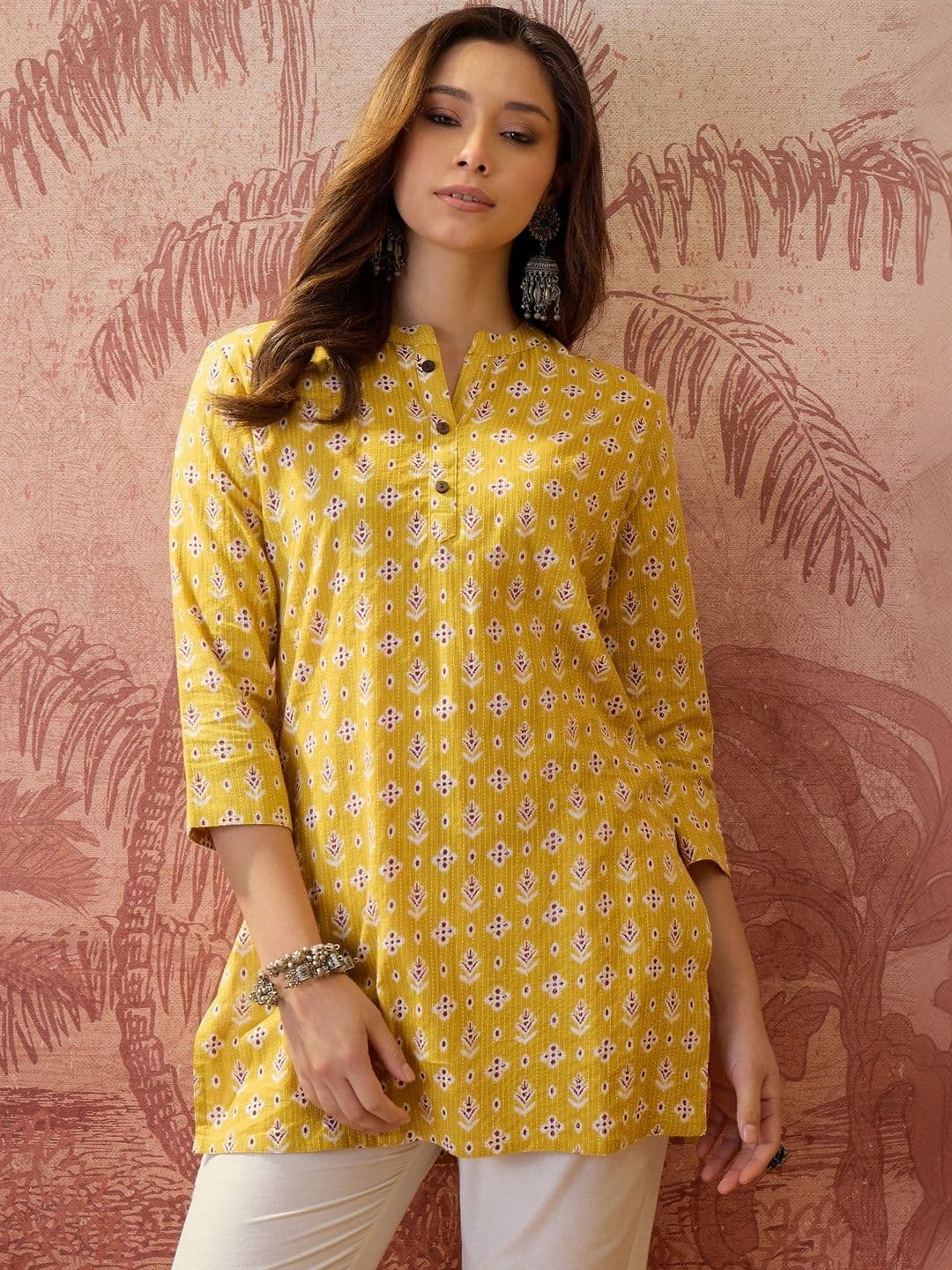 Sangria Women Printed Flared Kurti - view 1