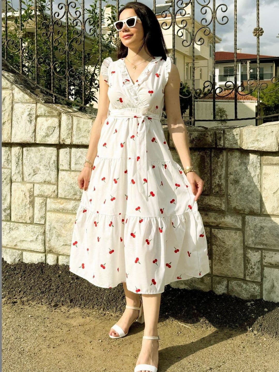 PIMU Print Fit & Flare Maxi Dress - view 1