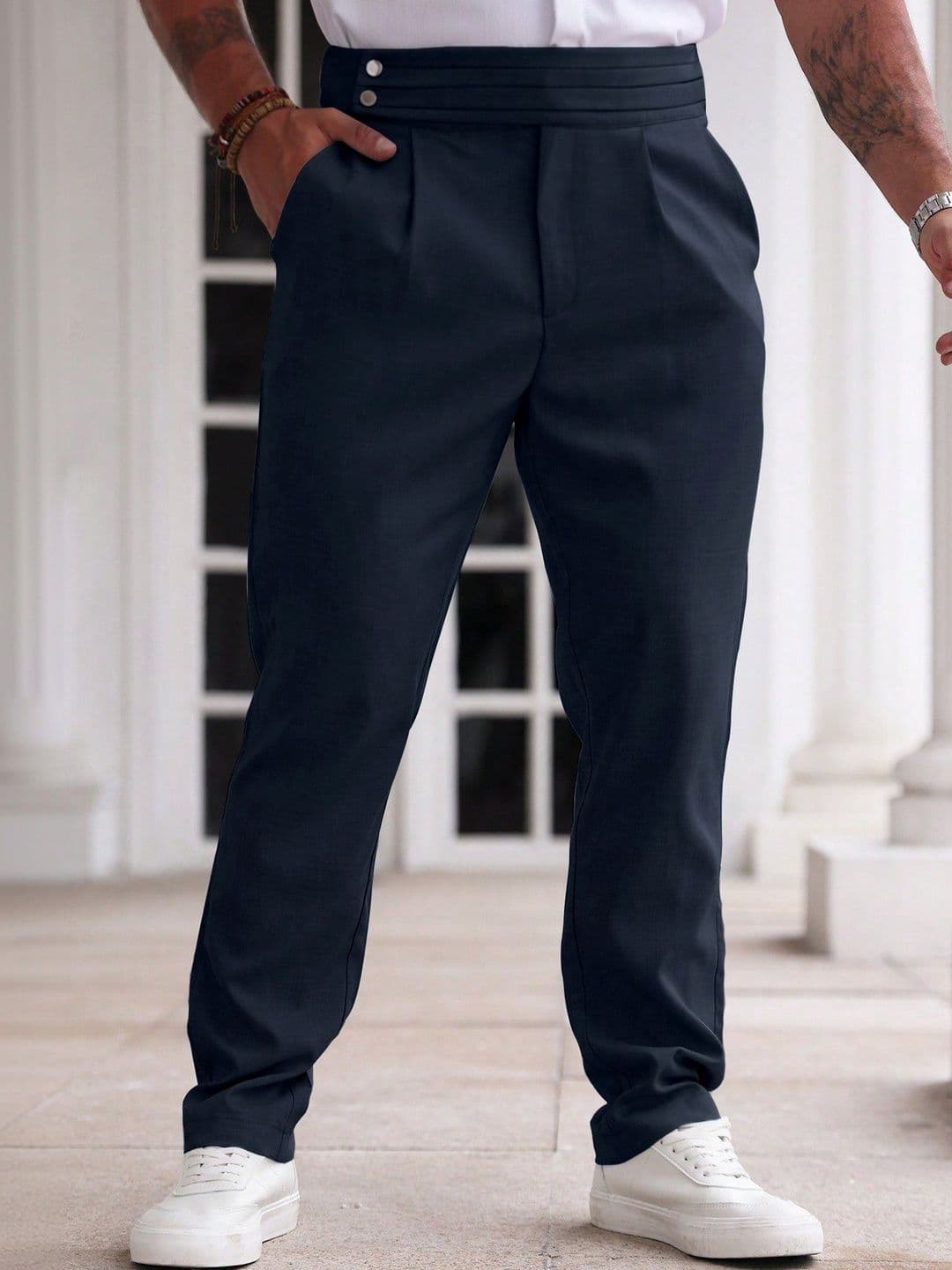 R.Code by The Roadster Life Co. Men Pleated Trousers - view 1
