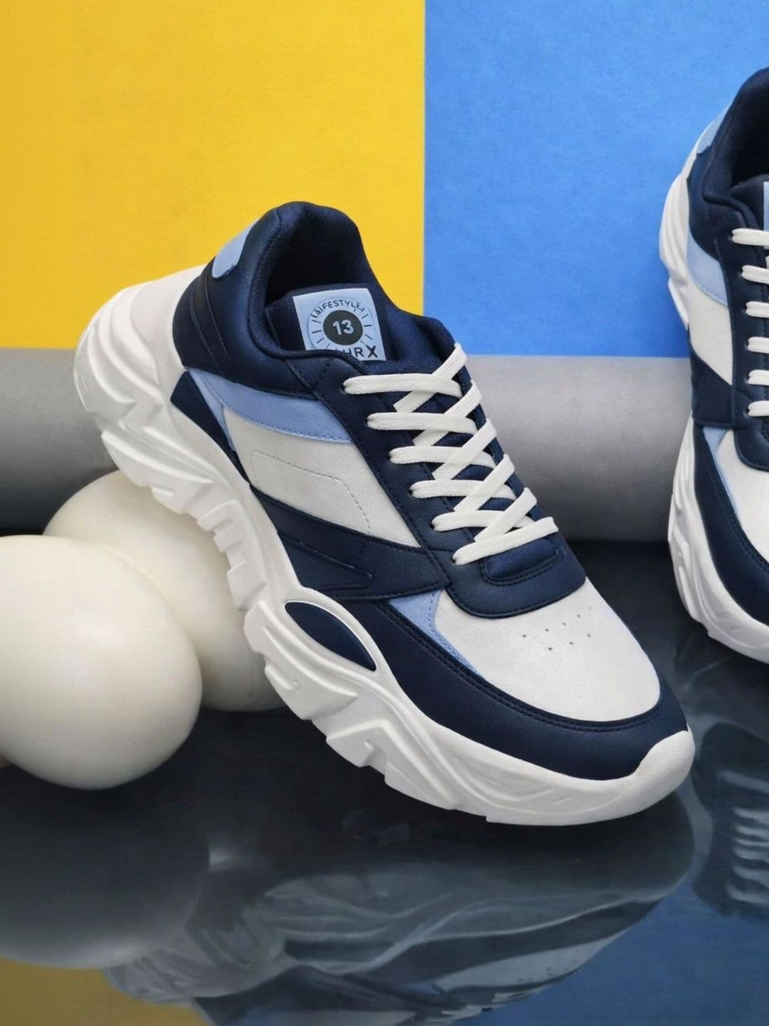 HRX by Hrithik Roshan Men Colourblocked PU Sneakers - view 1