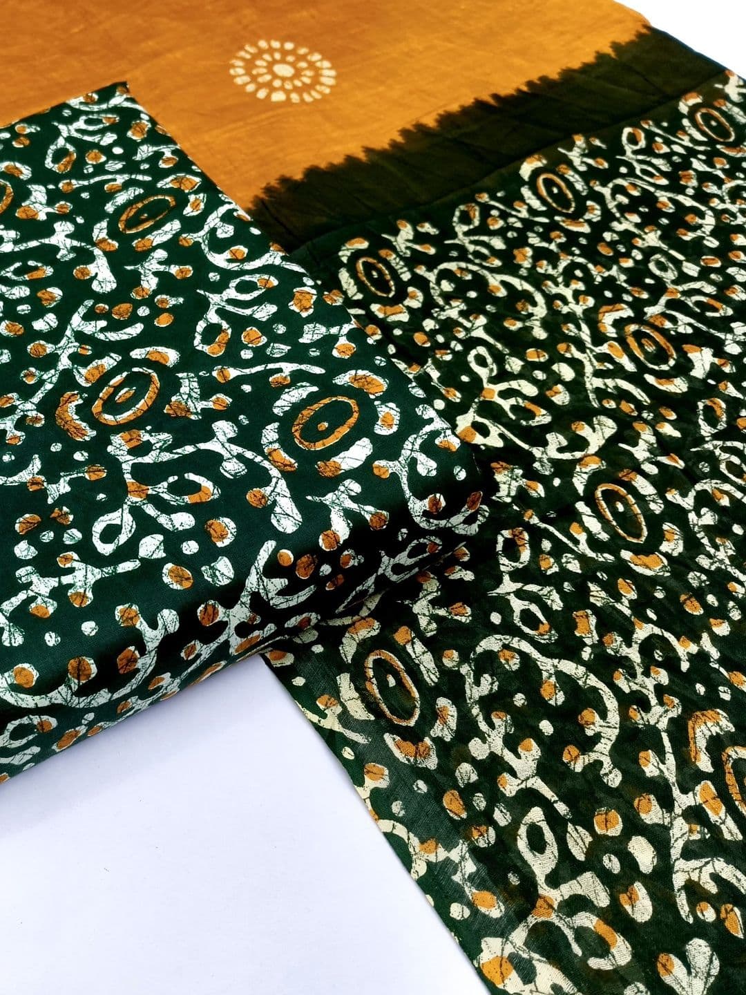 Keshar Printed Pure Cotton Unstitched Dress Material - view 1