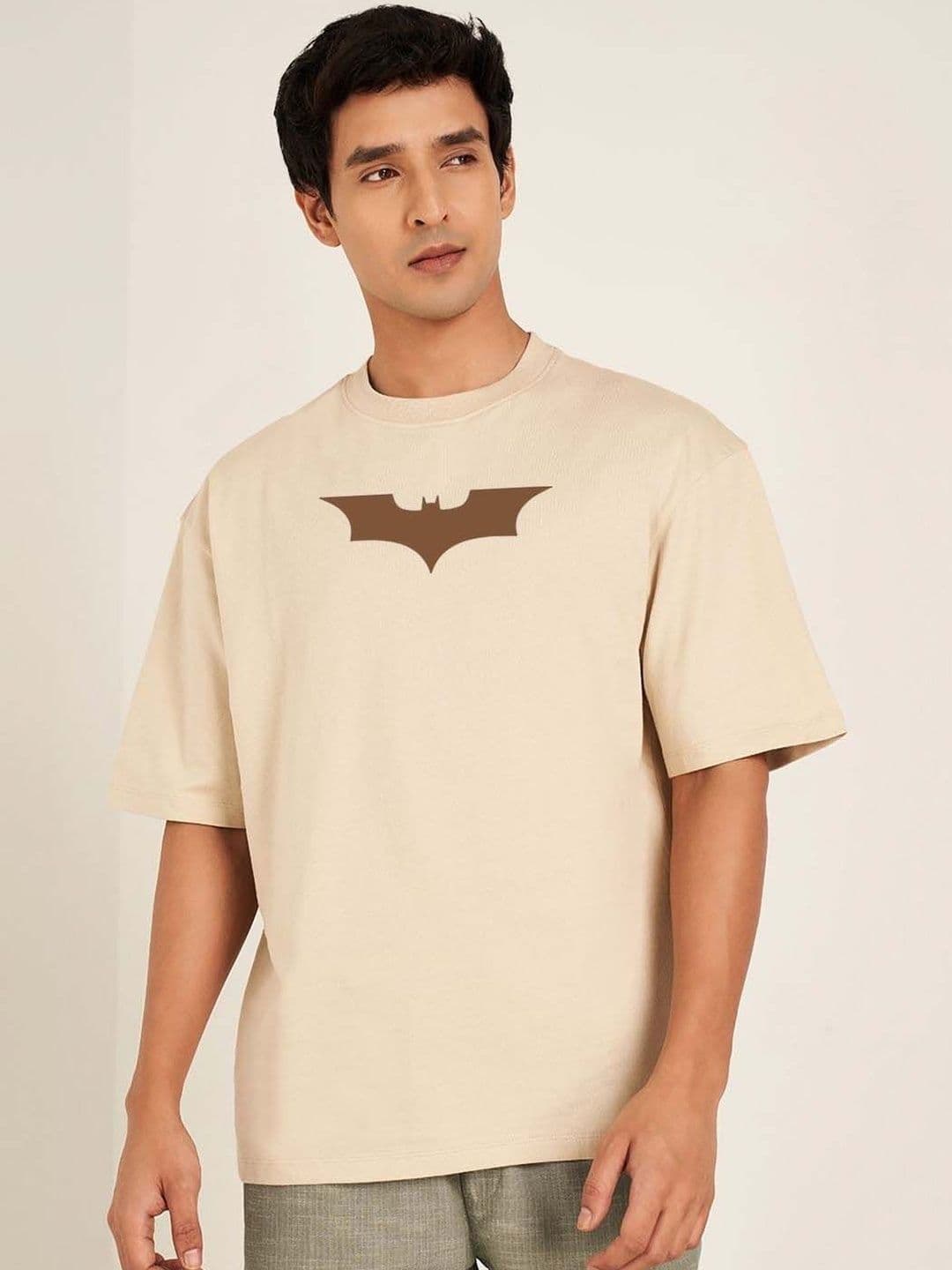 Organic Chics Men's Cream Batman Graphic Relaxed Fit T-shirt - view 1