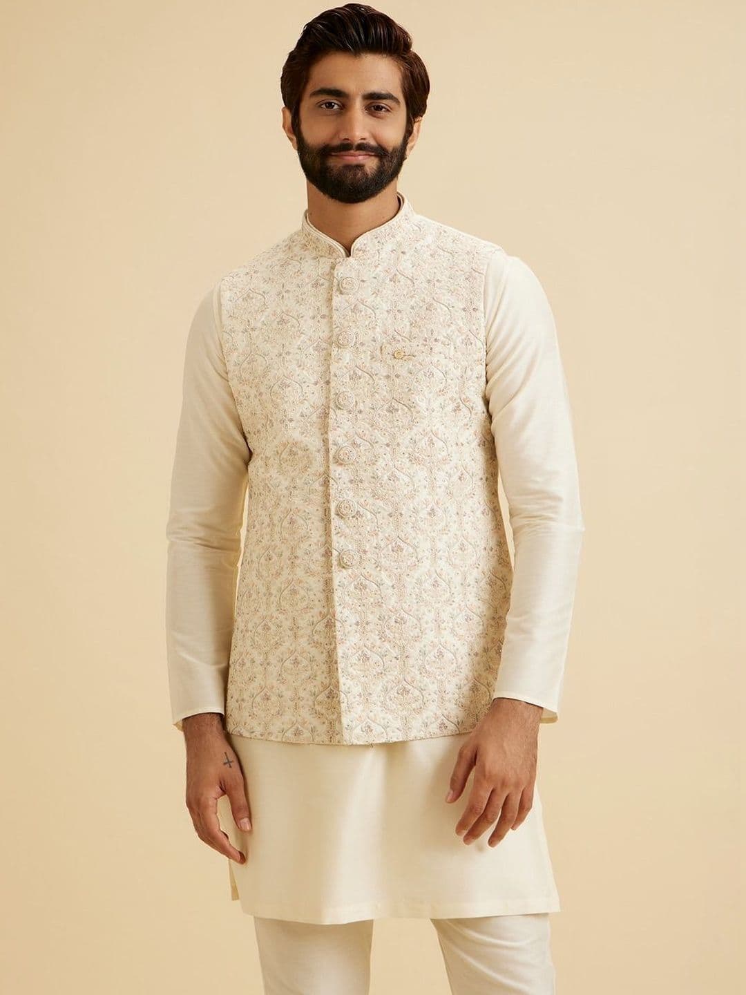 Manyavar Embroidered Nehru Jackets - view 1