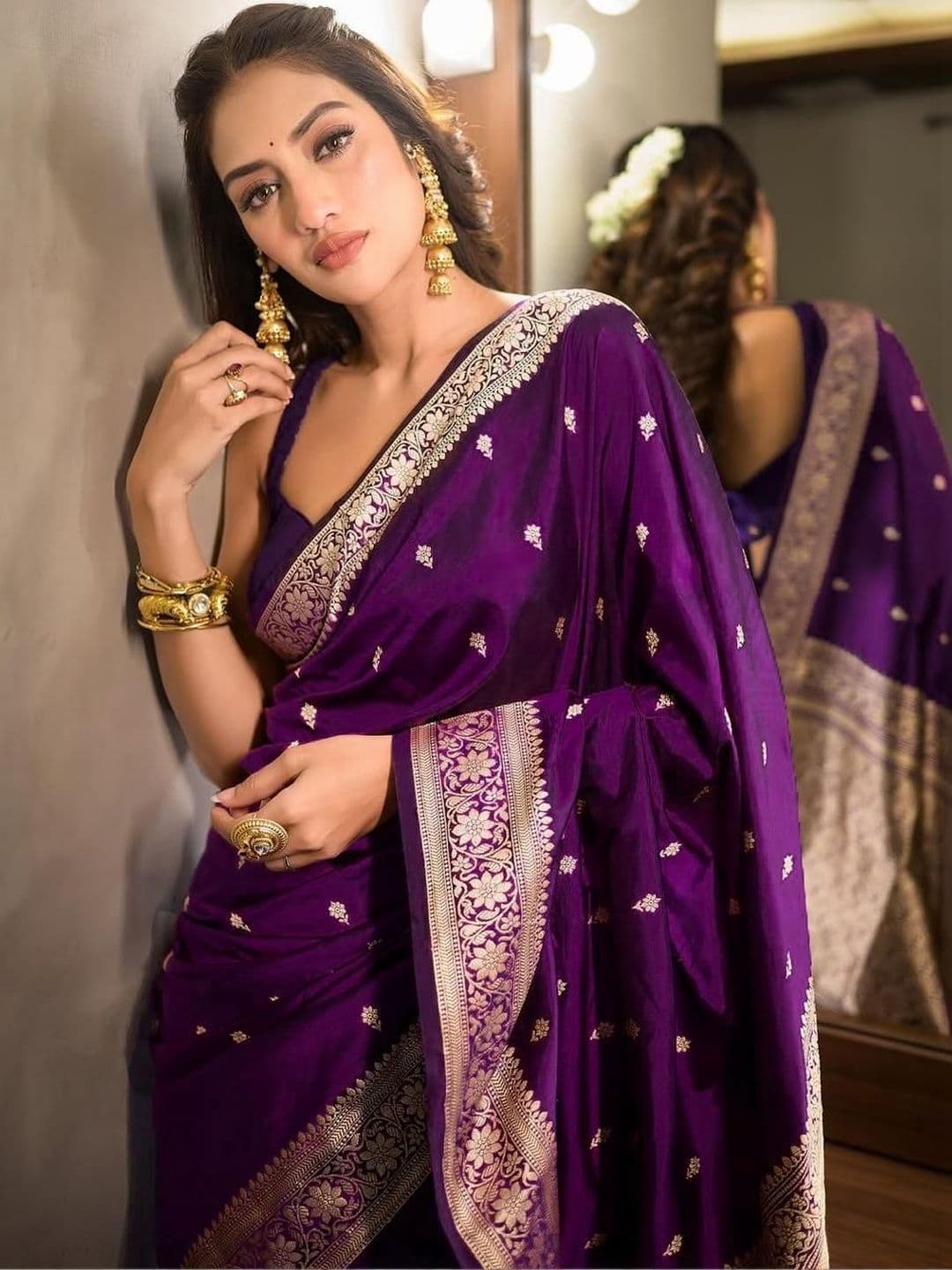 Shriyangan Woven Design Zari Art Silk Heavy Work Kanjeevaram Saree - view 1