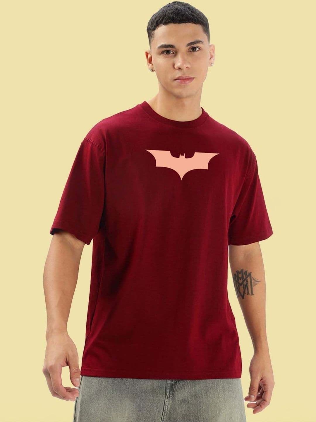 Organic Chics Men Batman Printed Pure Cotton Blend Anti Odour T-shirt - view 1